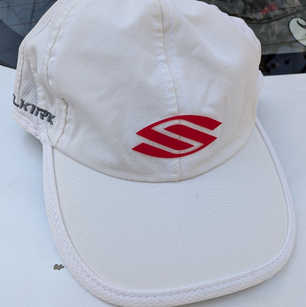 White and Red Swim Cap